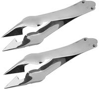 2 pezzi argento in acciaio inox ananas occhio pelapatate taglierino pratico seed remover clip strumento cucina pelapatate pialla e sfregamento