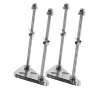 2 Pezzi Argento Porta Skateboard da Muro Supporto Triangolare, in Ferro | Struttura Sagomata Personalizzata, Finitura Liscia, Accessori di Montaggio Inclusi, per Ufficio e Garage
