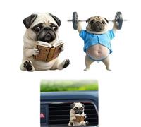 2 Pezzi Aromaterapia per bocchette di ventilazione per auto con motivo a cucciolo, Fogli profumati in acrilico per auto, Clip per Presa d'Aria Decorazione per Auto, Diffusore Profumo Auto