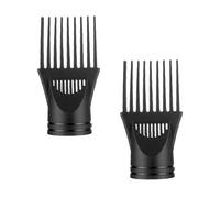 2 Pezzi Asciugacapelli Diffusore Copertura Pettine Attacco Ugello Professionale Universale Parrucchiere Nero Lisciare Districante Vento Bello Curly Capelli Blow Dryer Comb Attachment Muto Strumenti