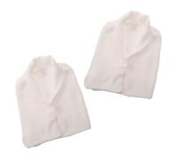 2 Pezzi Asciugamano Antisudore Maternità in Cotone Crepe, Bianco | Collo Ottimizzato, Bordo Rinforzato e Doppio Bottone, per Casa e Riposo Post Parto