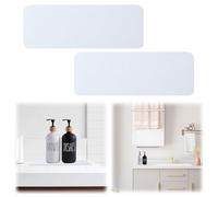 2 Pezzi Assorbendo la Pietra per il Lavandino, Sottobicchieri di Diatomite Assorbenti D'acqua Vassoio da Bagno Assorbente Assorbente e ad Asciugatura Rapida, per Bagno e Cucina (Bianco)