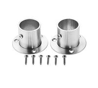 2 pezzi asta appendiabiti in acciaio INOX fine staffa di supporto flangia.