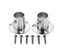 2 pezzi asta appendiabiti in acciaio INOX fine staffa di supporto flangia.