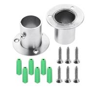 2 pezzi asta appendiabiti in acciaio INOX fine staffa di supporto flangia.