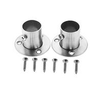 2 pezzi asta appendiabiti in acciaio INOX fine staffa di supporto flangia.