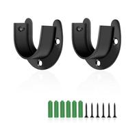 2 Pezzi Asta Appendiabiti per Armadio Supporti, DEANKEJI Supporti per Tende, 38 mm Supporto Tende, per Staffe per Guardaroba, Aste per Tende, Stendibiancheria