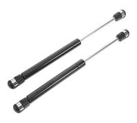 2 Pezzi Asta di Supporto Idraulica 80n Nera in Metallo | Design Telescopico Testa in Gomma, per Coperchi e Ante a Sollevamento, Uso Fai da Te e Mobili