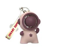 2 pezzi - Astronauta Bambola Ciondolo Portachiavi Ventaglio (Rosa)