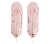 2 Pezzi Astuccio a Forma di Scarpa da Danza Rosa per Donne | Tessuto, Design Portatile Multiuso, per Trucco e Preparazione, Struttura Protettiva Raffinata