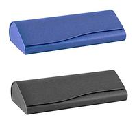 2 Pezzi Astuccio per Occhiali, Custodia per Occhiali, Morbida Occhiali Custodia, Esterno in Pelle e Chiusura Magnetica a Scatto Custodia Occhiali Rigida per Donne, Uomini, Bambini (Nero, Blu)