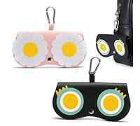 2 Pezzi Astuccio per Occhiali Sole PU Pelle Custodia Occhiali Portatile Viaggio Occhiali Astuccio Occhiali Astuccio Antigraffio Occhiali Porta Occhiali Borsa Custodia Occhiali Morbida Per Donna Uomo