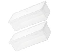 2 Pezzi Astuccio Portapenne Trasparente in Plastico per Scuola e Casa | Coperchio Incluso, Leggero e Ordinato, per Matite Colorate e Acquerelli, Riduce il Disordine