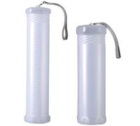 2 Pezzi Astuccio Telescopico Trasparente in Plastica per Pennelli E Matite, Contenitore Portatile per Disegno E Ufficio, Tubo Rigido per Pennarelli E Accessori da Scrivania