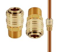 2 Pezzi Attacchi Rapidi per Aria Compressa DN 7,2 con Filettatura Esterna da 1/2 Pollice - Raccordi Robusti e Facili da Usare per Connessioni Pneumatiche Efficienti (2pcs)