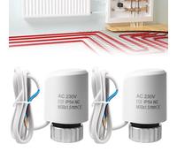 2 pezzi attuatore per riscaldamento a pavimento 230 V AC: NC M30 x 1,5 attuatore per riscaldamento a pavimento, attuatore termico, riscaldamento a pavimento, 230 V, per quasi tutti i circuiti di