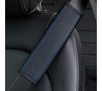 2 Pezzi Auto Copri Cintura di Sicurezza per Volkswagen VW Beetle Phaeton Magotan Touareg Passat Polo, Protezione Cintura Traspirante Seats Belt Padding Covers Interni Accessori,D Black-blue
