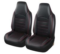 2 Pezzi Auto Coprisedili Anteriori per Suzuki Swift 2000-2015, Universale Pelle PU Coprisedili A Secchiello con Schienale,A/Red