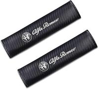 2 Pezzi Auto Imbottiture Cinture di Sicurezza per Alfa Romeo 159 147 156 Giulia Giulietta Mito Spider, Confortevole Traspiranti Copricintura Auto Copri Cintura Imbottiture Cinture Sicurezza Protezione