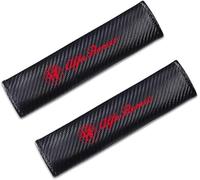 2 Pezzi Auto Imbottiture Cinture di Sicurezza per Alfa Romeo 159 147 156 Giulia Giulietta Mito Spider, Confortevole Traspiranti Copricintura Auto Copri Cintura Imbottiture Cinture Sicurezza Protezione