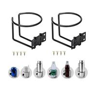 2 Pezzi Auto Portabevande, Portabevande Per Auto Barca, Portabicchieri Generico, Scaffale Di Carta In Acciaio Inox Per Casa Lavanderia Nave Yacht Caravan Trattore Bar Ufficio, Nero