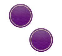 2 Pezzi Auto Sottobicchiere per Caddy Maxi 2015-2023 2024, Rotondo Coasters Portabicchieri Tappetino Universale Impermeabile Accessori Interni,Purple
