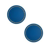 2 Pezzi Auto Sottobicchiere per VW Touran 2003-2009 Caddy 2004-2009, Rotondo Coasters Portabicchieri Tappetino Universale Impermeabile Accessori Interni,Blue