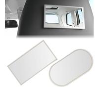 2 Pezzi Auto Specchio Cosmetico Specchio,Specchietto Retrovisore per Auto Specchio,pecchio per Il Trucco Dell'Auto,Schienale Del Sedile,Specchio autoadesivo portatile dell'acciaio inossidabile