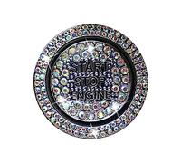 2 pezzi Auto Start Stop Pulsante Copertura Universale antigraffio Auto Pulsante di avvio Protezione Cristallo Strass Interruttore di accensione Copertura Auto Pressione Start Pulsante Adesivo per Auto