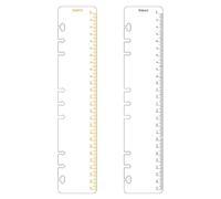 2 pezzi B5 19 fori segnapagina righello in plastica legante righello divisore righello per giornale rivista notebook (GRuler, B5)