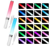 2 Pezzi Bacchetta in Fibra Ottica, Luminosa Bacchette Fibra LED,Bacchetta Magica a LED, Bastoncini Luminosi,LED Bacchette Giocattolo,Bastoni Luminosi Accessori per Feste,Compleanni, Matrimoni,Concerti