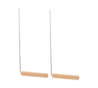 2 Pezzi Bacchette di Rabdomanzia in Rame e Legno per Esterni | Kit Portatile, Manico lungo Palo Centrale, per Cercare Acqua, Minerali e Oggetti Smarriti