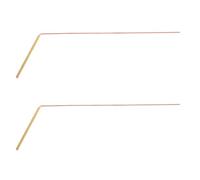 2 Pezzi Bacchette Rabdomantiche in Ottone e Rame per Acqua e Tesori | Finitura Bicolore Oro, Estremità Piatta, Rilevazione Versatile, Uso Semplice in Esplorazione e Campi Aperti