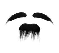 2 pezzi baffi e sopracciglia finti autoadesivi neri bastone su baffi vecchio uomo barba finta costume per uomini e donne travestimento realistico baffi adesivi falsi capelli viso festa cosplay