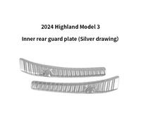 2 pezzi bagagliaio in acciaio inossidabile per Tesla Model 3 Highland 2024 protezione interna auto paraurti posteriore interno piastra di protezione rivestimento