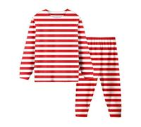 2 Pezzi Bambino Ragazze Pigiama,Pigiama Ragazzo Lungo Pigiami Due Bimbo Pigiama per Bambina Camicia abbottonata e Pantaloni Natalizio Loungewear Ragazzi 2-9 Anni