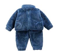 2 Pezzi Bambino Ragazze Pigiama,Pigiami Bambine Invernali Leggero Pigiama Bimbo per Bambina Indumenti da Notte Natalizio Pigiami Bambini 2-12 Anni