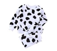 2 Pezzi Bambino Ragazzi Ragazze Pigiama in Pile Invernale Set Caldo Flanella Pigiameria Set Top Pantaloni Abiti Morbidi e Comodi Pigiami Soffici Vestiti Accessori Danza Moderna