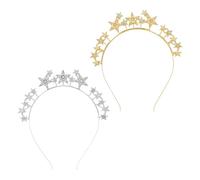 2 Pezzi Banca A Cinque Stelle, Rinestone Mestaggio Della Fascia, Accessori Per Capelli Da Donna, Creative Simple Star Head, Decorazione Per Acconciatura Dell'Abbigliamento