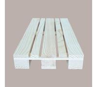 2 Pezzi Bancale Legno Naturale Mini Vassoio Pallet 15x40H3,5 cm