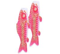 2 Pezzi Bandiera Carpa Giapponese Sospesa in Raso per Esterni | Forma Pesce, Resistente alle Intemperie, Visibile da Lontano, per Porte, Alberi e Cortili