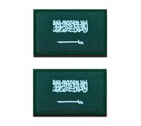 2 Pezzi Bandiera del Saudita Dubai Emblema Gancio e Anello Ricamato Nazionale Viaggiare Decalcomanie Toppa Patch