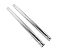 2 Pezzi Barra di Estensione Argento per Bandiera in Acciaio Inox | Filettatura Precisa, Design Componibile, Finitura Spazzolata, Connessioni Sicure, Installazione Semplice, Uso Esterno