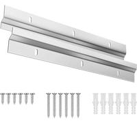 2 Pezzi Barra di Montaggio a Z, Staffa Z Ganci en Alluminio Resistente, Francese Gancio per Quadri Stile Semplice, Gancio Z Bar Fissaggio con Viti, Kit Clip Z per Appendere Foto, Specchi(30cm)