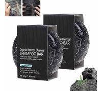 2 Pezzi Barra Rivitalizzante per Capelli,Barra per Shampoo Scurinte per Capelli,Shampoo per Capelli Oscurante,Barretta Shampoo Al Carbone di Bambù Biologico,Shampoo Solido,per Capelli Grigi Inverso