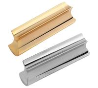 2 Pezzi Barra Slide in Metallo per Chitarra e Basso, Doppia | Dobro e Basso Elettrico, Tecniche a Due Mani, Struttura Portatile, Adatta a Studenti e Musicisti