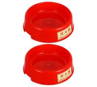 2 Pezzi Base Estintore Rosso in Plastica Fluorescente, Supporto | Posa a Terra Semplice, per Estintori Co2 e Abc, Stile Minimalista per Corridoi Hotel e Ambienti Industriali