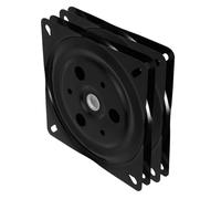 2 Pezzi Base Girevole in Ferro Nero per Mobili, Rotazione Fluida | Piastra Cuscinetto Integrato, Supporto Distribuzione Peso, Superficie Liscia, per Divani e Vetrine