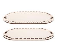 2 Pezzi Base per Culla Uncinetto in Legno, Fondo per Borsa Fai | Basi Cestini Uncinetto, Accessori Borse Fai da Uncinetto, Beige, Superficie Liscia, Robusta e Durevole