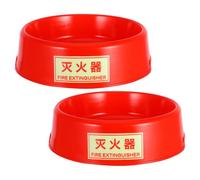 2 Pezzi Base per Estintore Fluorescente in Plastica, Supporto Rosso | Estintori Portatili Abc, Effetto Fosforescente, Stile Essenziale, Adatto a Corridoi Hotel e Spazi Pubblici